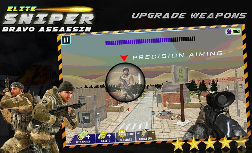 Elite Sniper Bravo Assassin - Gameplay image of android game