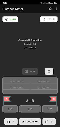 Distance meter - عکس برنامه موبایلی اندروید