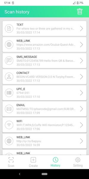 QR/Barcode Reader for Android - عکس برنامه موبایلی اندروید