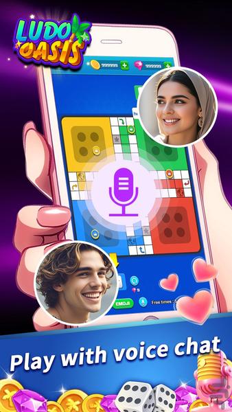 Ludo Oasis-Voice chat Parchis club - Gameplay image of android game