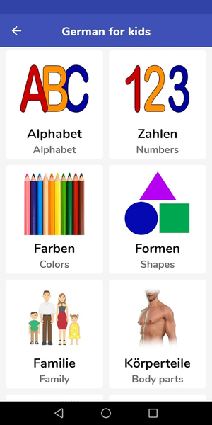 German For Kids - عکس برنامه موبایلی اندروید