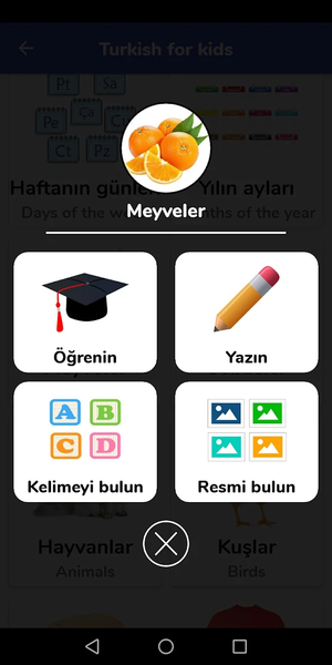 Turkish For Kids - Image screenshot of android app