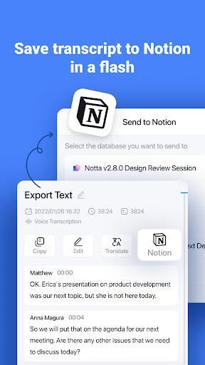 Notta-Transcribe Audio to Text - Image screenshot of android app