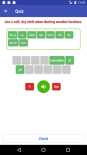 Learn Danish - عکس برنامه موبایلی اندروید