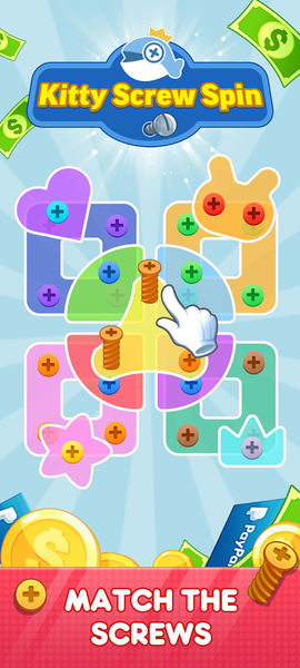 Kitty Screw Spin - عکس بازی موبایلی اندروید