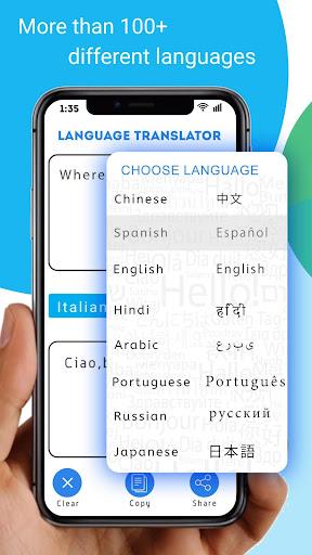 Free Language Translator - Text, Voice, Picture - Image screenshot of android app