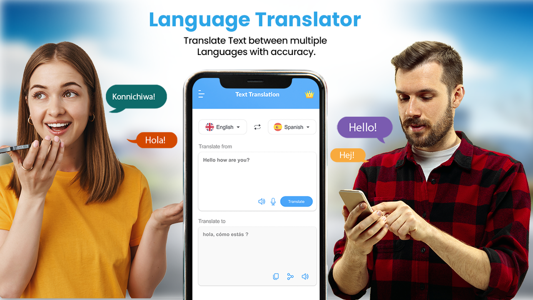 Language Translator App - عکس برنامه موبایلی اندروید