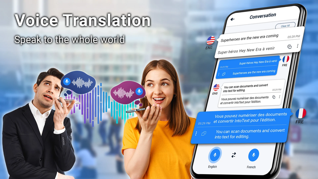 Live Language Translator App - عکس برنامه موبایلی اندروید