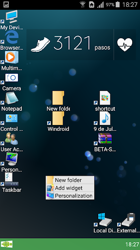 Windroid Launcher (Free) - عکس برنامه موبایلی اندروید