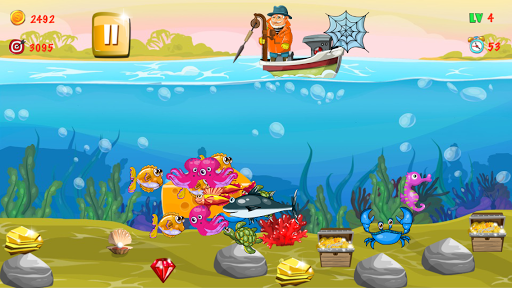 Gold miner, Fishing, gold rush - عکس بازی موبایلی اندروید