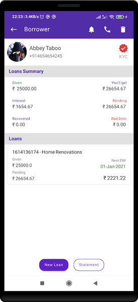 Lending Business Manager - Image screenshot of android app