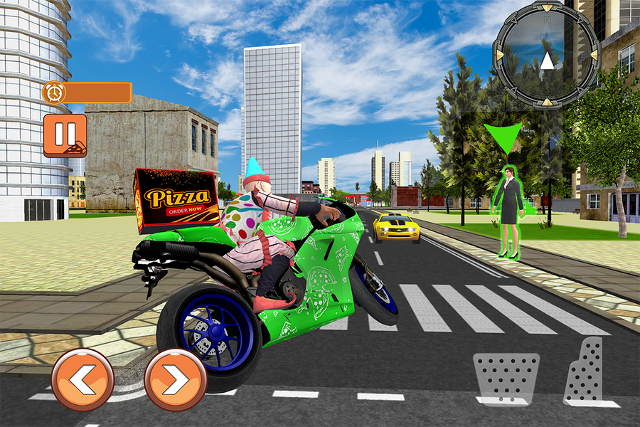 Pizza Boy Bike Delivery Game - Gameplay image of android game