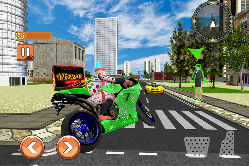 Pizza Boy Bike Delivery Game - Gameplay image of android game