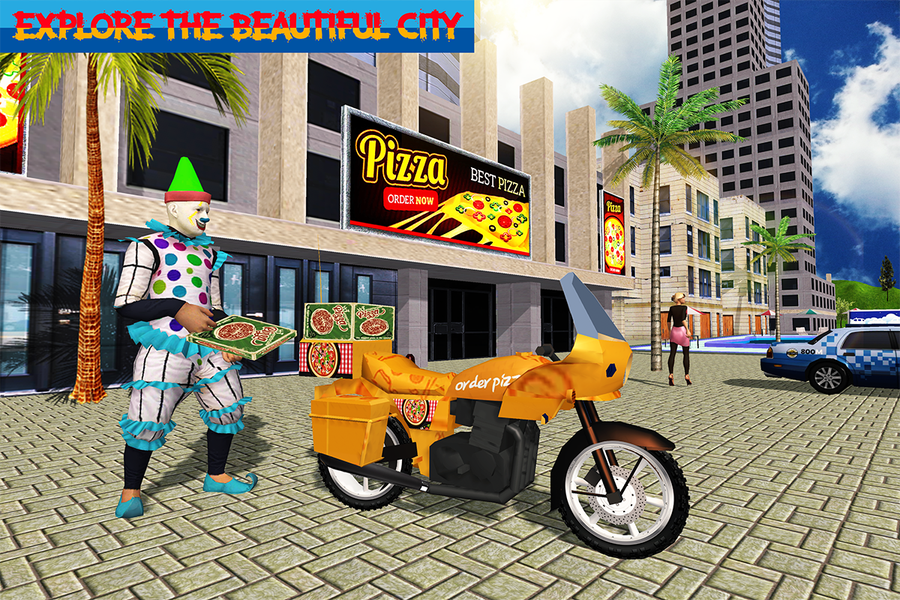 Pizza Boy Bike Delivery Game - Gameplay image of android game