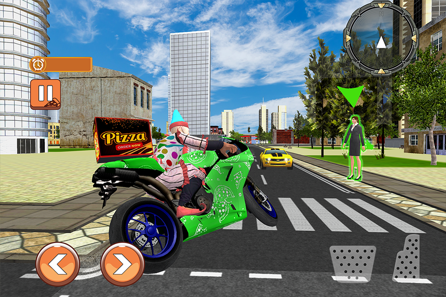 Pizza Boy Bike Delivery Game - Gameplay image of android game