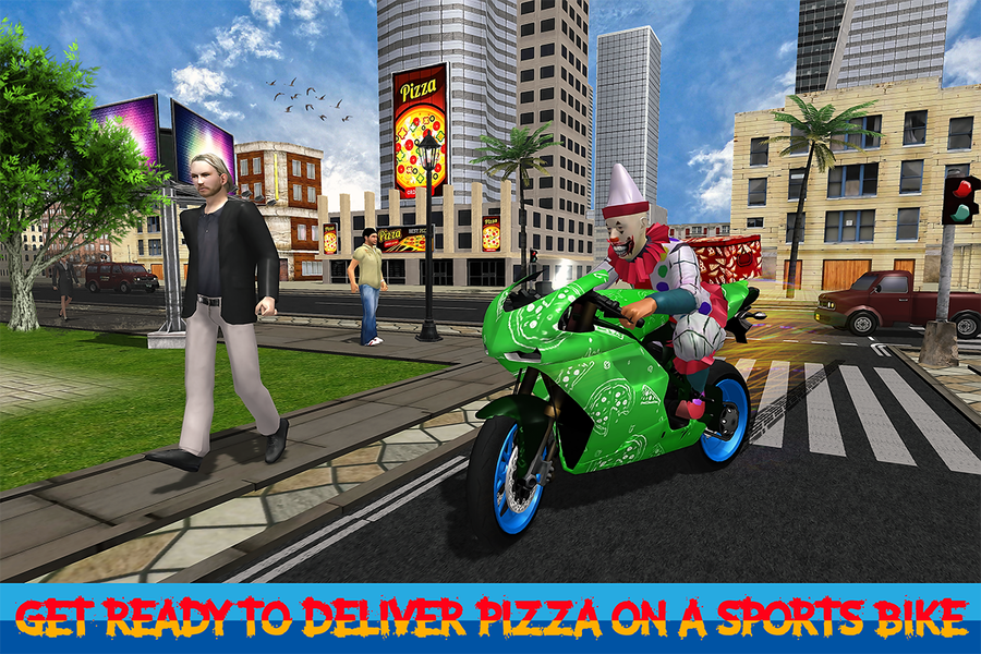 Pizza Boy Bike Delivery Game - Gameplay image of android game