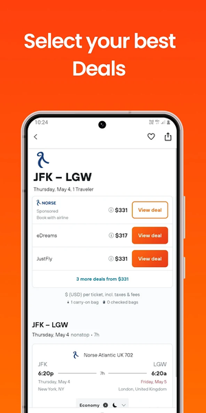 Last Minute Flights・Budget Air - عکس برنامه موبایلی اندروید