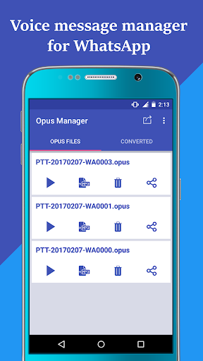 OPUS Voice & Audio Manager - عکس برنامه موبایلی اندروید