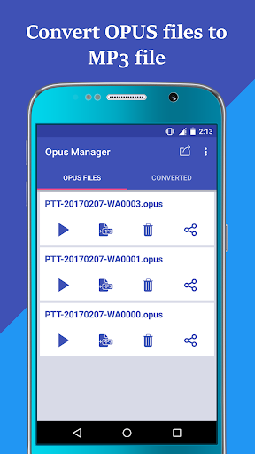 OPUS Voice & Audio Manager - عکس برنامه موبایلی اندروید