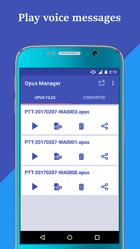 OPUS Voice & Audio Manager - عکس برنامه موبایلی اندروید