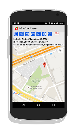 GPS Coordinates - عکس برنامه موبایلی اندروید