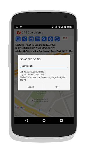 GPS Coordinates - Image screenshot of android app
