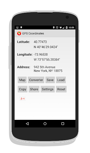 GPS Coordinates - عکس برنامه موبایلی اندروید