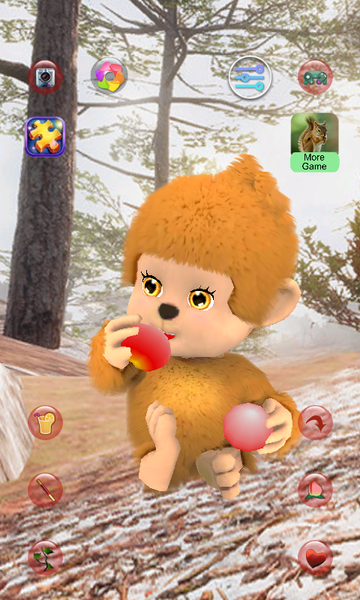 Talking Cute Monkey - عکس برنامه موبایلی اندروید