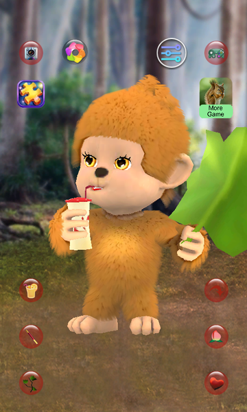 Talking Cute Monkey - عکس برنامه موبایلی اندروید