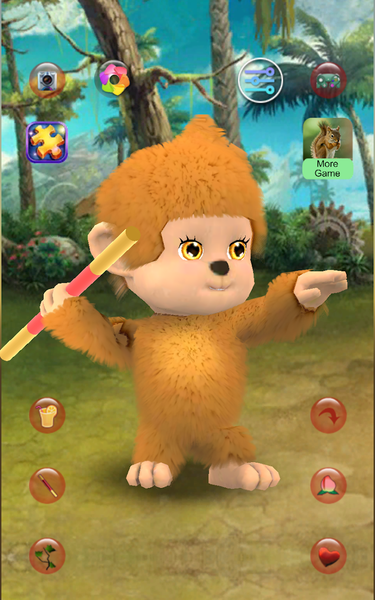 Talking Cute Monkey - عکس برنامه موبایلی اندروید