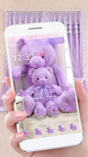Big Teddy Bear In Purple Bag big teddy bear purple bag bow stuff toy  pink HD phone wallpaper  Peakpx