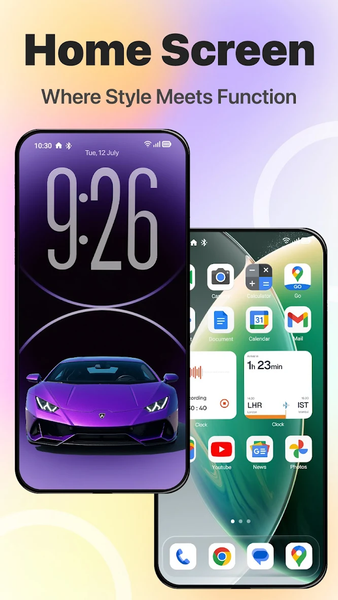 Launcher Liquid Glass OS: Fun - عکس برنامه موبایلی اندروید