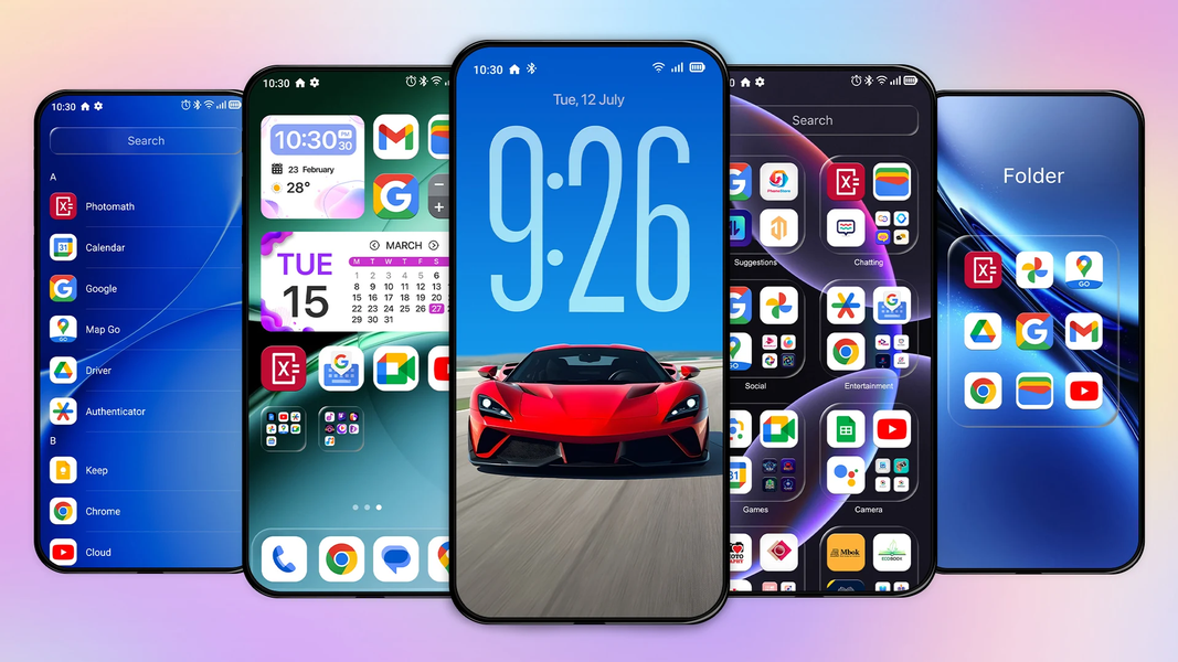 Launcher Liquid Glass OS: Fun - عکس برنامه موبایلی اندروید