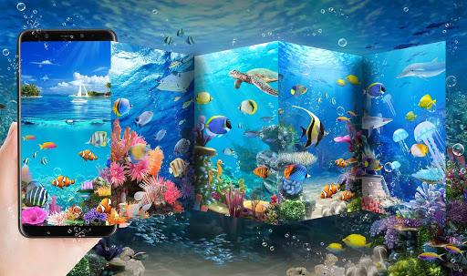 Lively Aquarium Fish Theme - Image screenshot of android app