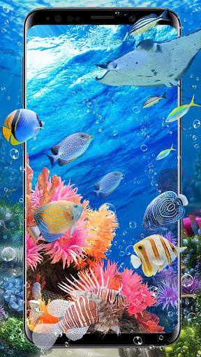 Lively Aquarium Fish Theme - Image screenshot of android app