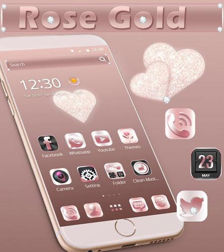 Rose gold diamond Theme - Image screenshot of android app