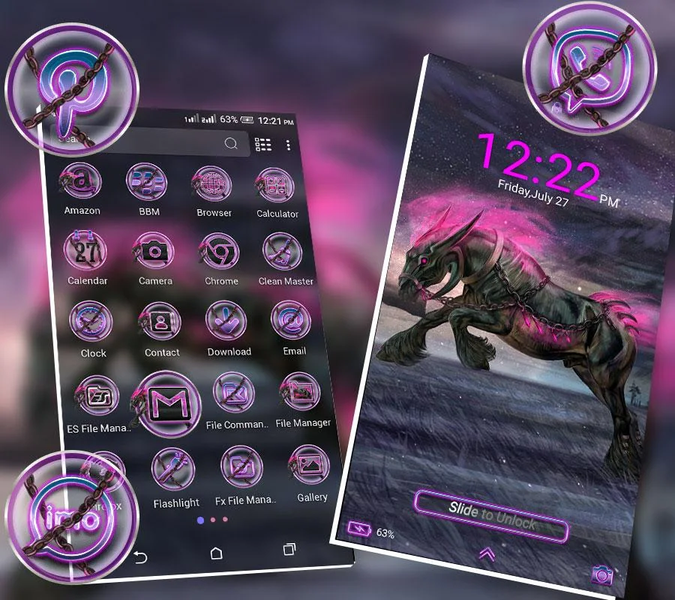 Abstract Horse Launcher Theme - عکس برنامه موبایلی اندروید