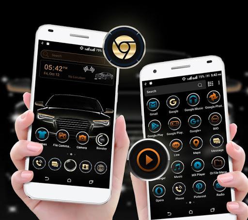 Black Car Launcher Theme - Image screenshot of android app