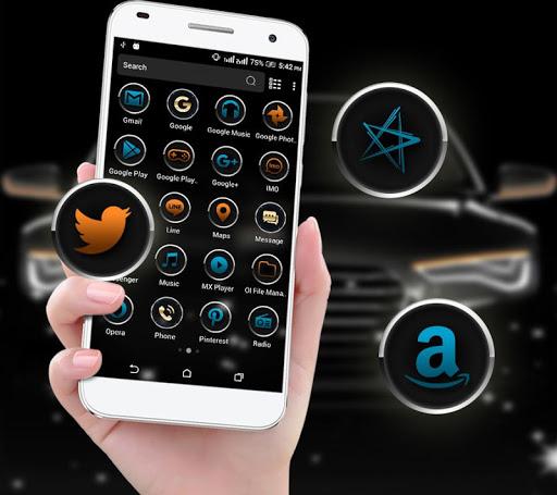 Black Car Launcher Theme - Image screenshot of android app