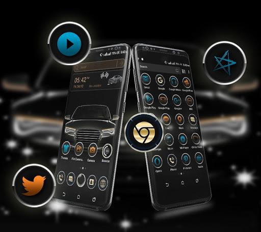 Black Car Launcher Theme - Image screenshot of android app