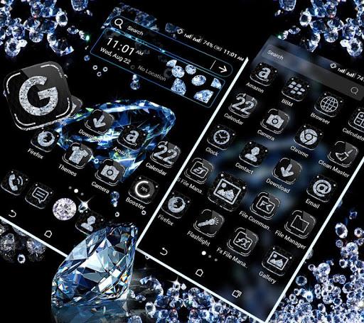 Black Diamond Launcher Theme - Image screenshot of android app