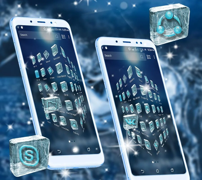 Blue Ice Horse Launcher Theme - عکس برنامه موبایلی اندروید