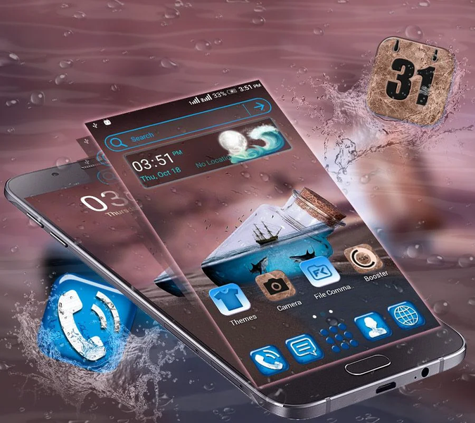 Sea Bottle Launcher Theme - Image screenshot of android app