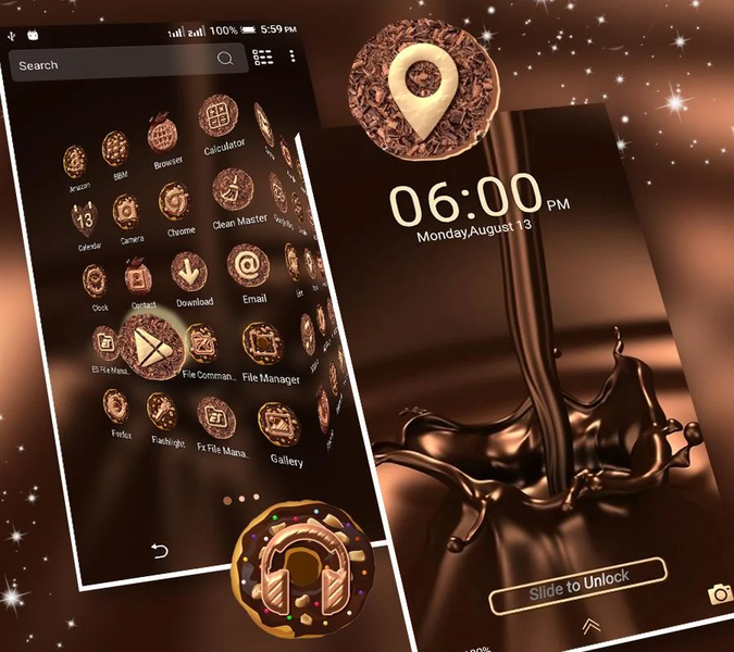 Chocolate Launcher Theme - عکس برنامه موبایلی اندروید
