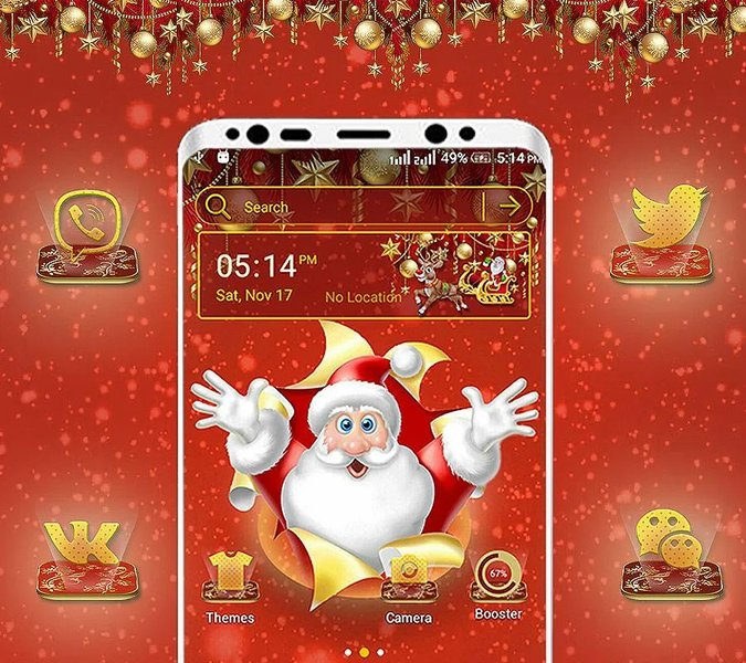 Christmas Santa Launcher Theme - Image screenshot of android app