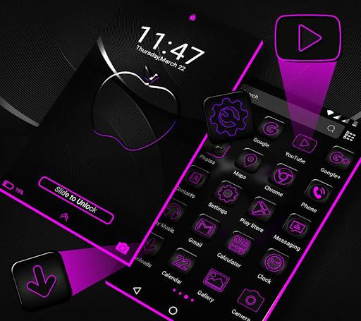 Crystal Black Apple Theme - Image screenshot of android app