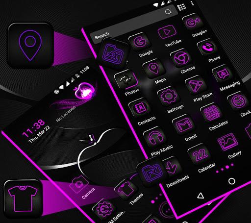 Crystal Black Apple Theme - Image screenshot of android app