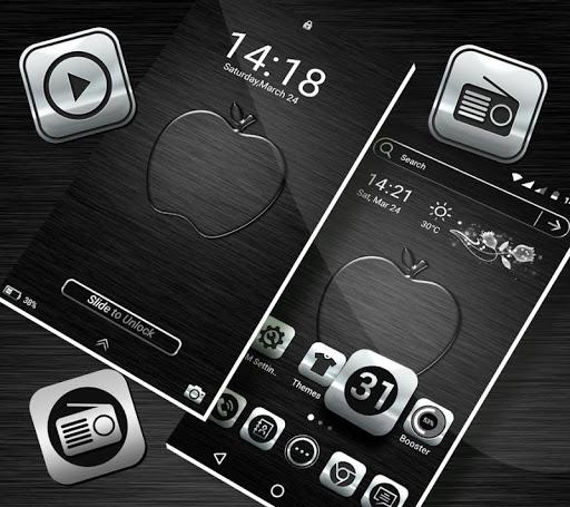Crystal Silver Launcher Theme - عکس برنامه موبایلی اندروید