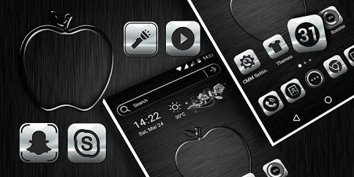 Crystal Silver Launcher Theme - Image screenshot of android app