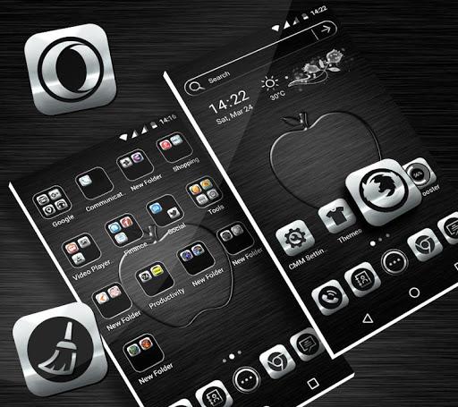 Crystal Silver Launcher Theme - عکس برنامه موبایلی اندروید